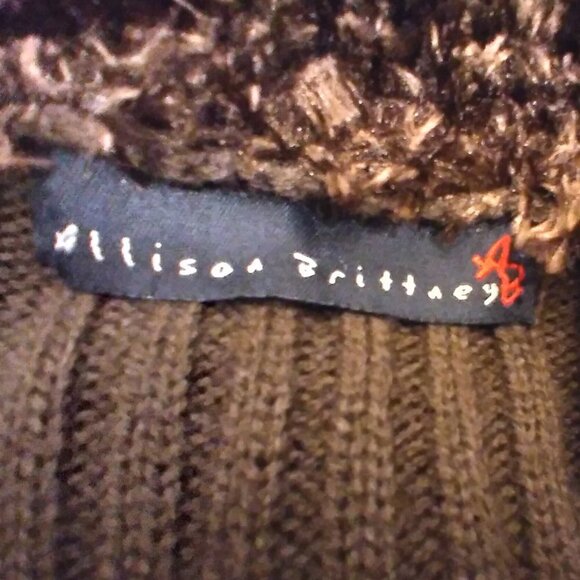 Allison Brittney Chevron Open Front Cardigan sz XL - Picture 9 of 12